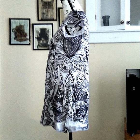 UNITY WORLD WEAR Cap Sleeve Mini Dress/Tunic (sz S) - Picture 3 of 11